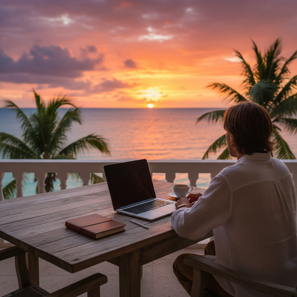 Digital nomad scene in Belize