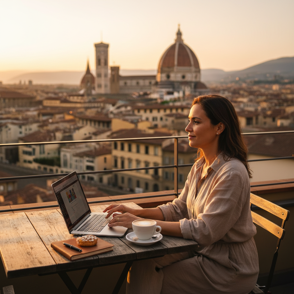 Digital nomad scene in Italy