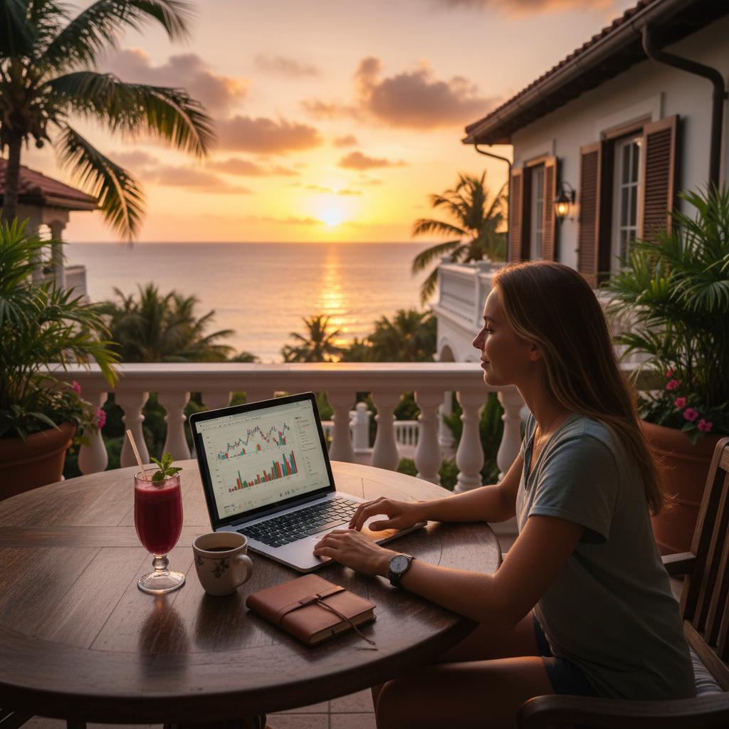 Digital nomad scene in Cayman Islands